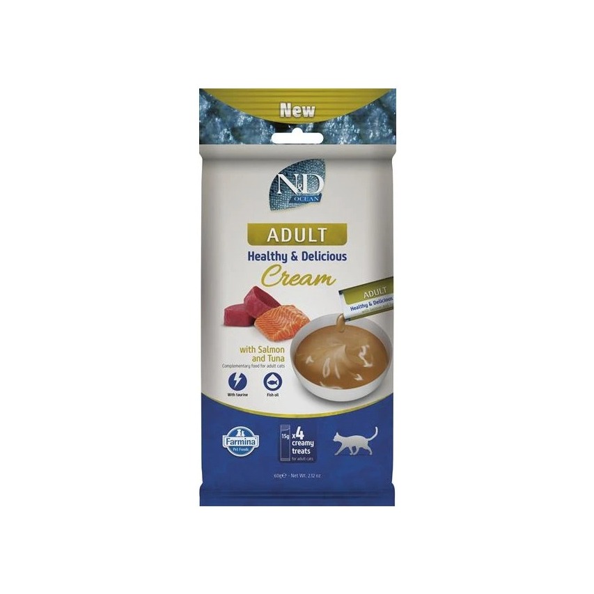 Pamlsok Farmina Creamy N&D Ocean Cat with Tuna & Salmon Adult 60 g